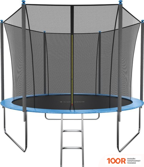 Батут GetActive JUMP 10FT - 312 СМ С ЛЕСТНИЦЕЙ, ВНУТРЕННЕЙ СЕТКОЙ (СИНИЙ) (331698)