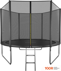 Батут GetActive JUMP 10FT - 312 СМ С ЛЕСТНИЦЕЙ, ВНЕШНЕЙ СЕТКОЙ (ЧЕРНЫЙ) (331697)