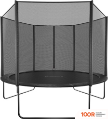 Батут GetActive JUMP 10FT - 312 СМ С ЛЕСТНИЦЕЙ, ВНЕШНЕЙ СЕТКОЙ (ЧЕРНЫЙ) (331697)