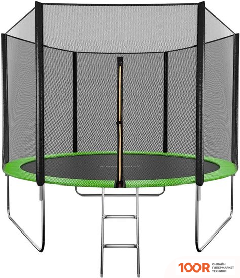 Батут GetActive JUMP 10FT - 312 СМ С ЛЕСТНИЦЕЙ, ВНЕШНЕЙ СЕТКОЙ (ЗЕЛЕНЫЙ) (331695)