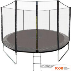 Батут GetActive JUMP 10FT - 305 СМ С ЛЕСТНИЦЕЙ, ВНЕШНЕЙ СЕТКОЙ (ЧЕРНЫЙ) (331694)