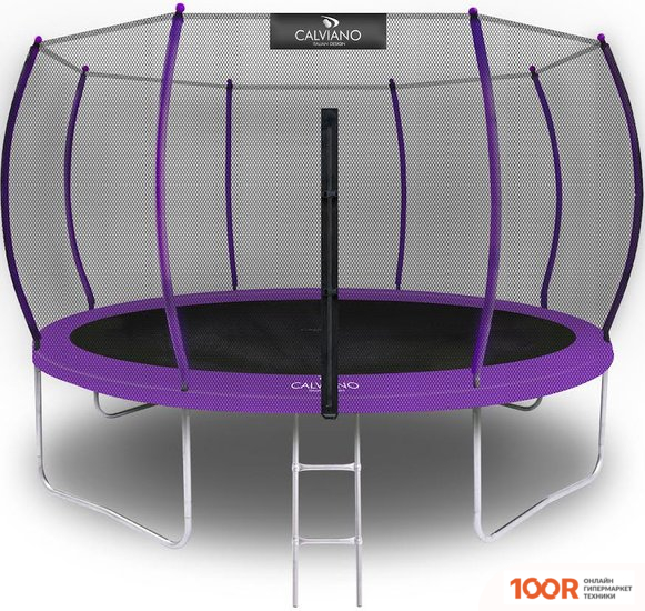 Батут Calviano OUTSIDE MASTER PURPLE 374 СМ - 12FT (ВНЕШНЯЯ СЕТКА, С ЛЕСТНИЦЕЙ) (331628)