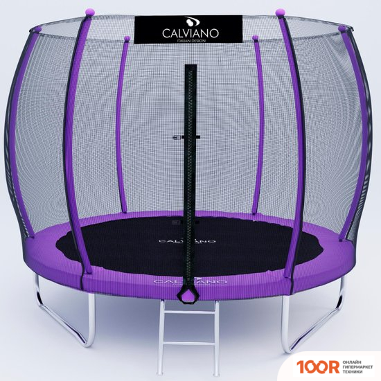 Батут Calviano OUTSIDE MASTER PURPLE 312 СМ - 10FT (ВНЕШНЯЯ СЕТКА, С ЛЕСТНИЦЕЙ) (331627)
