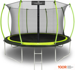 Батут Calviano INSIDE MASTER GREEN 374 СМ - 12FT (ВНУТРЕННЯЯ СЕТКА, С ЛЕСТНИЦЕЙ) (331611)