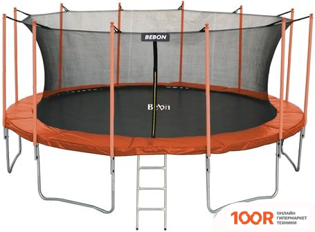 Батут Bebon Sports 16FT INSIDE (ОРАНЖЕВЫЙ/ЧЕРНЫЙ) (331590)