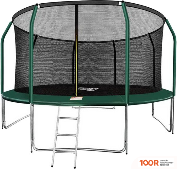 Батут Arland ПРЕМИУМ 14FT С ВНУТРЕННЕЙ СЕТКОЙ И ЛЕСТНИЦЕЙ (ТЕМНО-ЗЕЛЕНЫЙ) (331568)