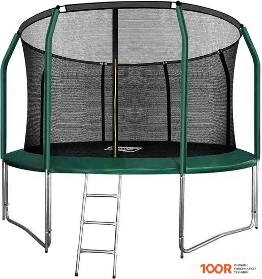 Батут Arland ПРЕМИУМ 12FT С ВНУТРЕННЕЙ СЕТКОЙ И ЛЕСТНИЦЕЙ (ТЕМНО-ЗЕЛЕНЫЙ) (331567)