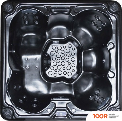 Бассейн Viking Spa ROYALE 198X198X86 (ЧЕРНЫЙ) С ДЖАКУЗИ (331532)