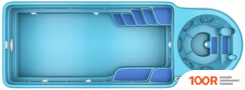 Бассейн Empire Pools ФЛОРИДА LUX (8.3X3 М) С ДЖАКУЗИ (331378)