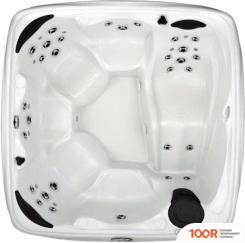 Бассейн Dream Spa CROSSOVER 740L 203X203X92 (БЕЛЫЙ/КОРИЧНЕВЫЙ) С ДЖАКУЗИ (331240)