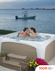 Бассейн Dream Spa CROSSOVER 740L 203X203X92 (БЕЛЫЙ/БЕЖЕВЫЙ) С ДЖАКУЗИ (331239)