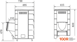 Банная печь Термофор ТУНГУСКА 2017 INOX ДА ТО (ТЕРРАКОТА) (331034)