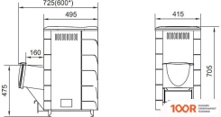 Банная печь Термофор КОМПАКТ 2017 INOX ДН ТО (АНРАЦИТ) (331009)