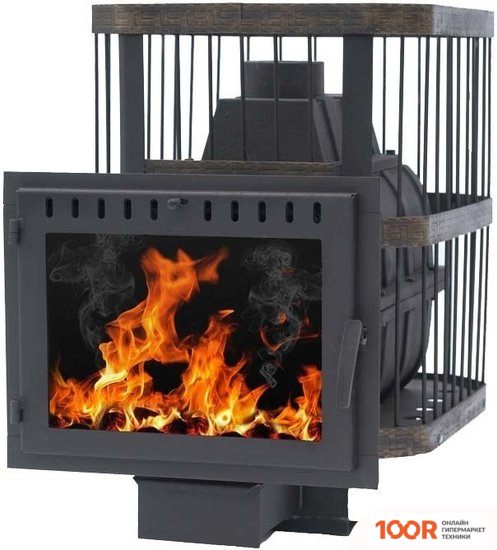 Банная печь Сибирь 24 С ПАНОРАМНОЙ ДВЕРЦЕЙ (330900)