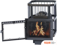 Банная печь Сибирь 18 С ПАНОРАМНОЙ ДВЕРЦЕЙ (330893)