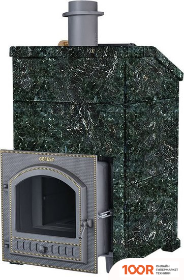 Банная печь Гефест ЗК-45 (П) ПРЕЗИДЕНТ 1140/50 СЕРПЕНТИНИТ (330854)