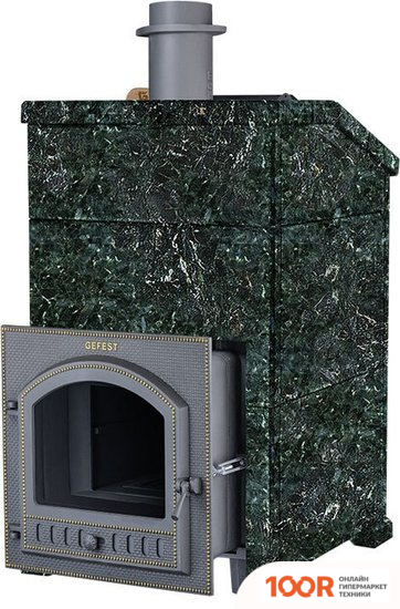 Банная печь Гефест ЗК-40 (П) ПРЕЗИДЕНТ 1120/50 СЕРПЕНТИНИТ (330842)