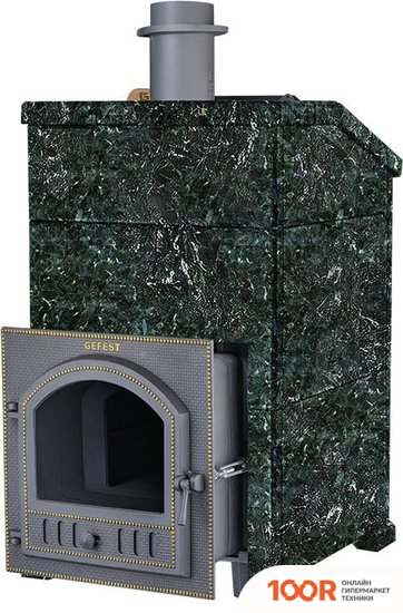 Банная печь Гефест ЗК-18 (П) ПРЕЗИДЕНТ 850/50 СЕРПЕНТИНИТ (330820)