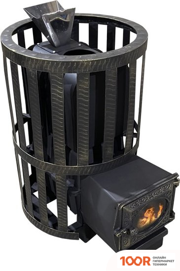 Банная печь Березка ВОЕВОДА 15, СТЕКЛО, СЕТЧАТЫЙ КОЖУХ, ЗАКРЫТАЯ КАМЕНКА (330692)