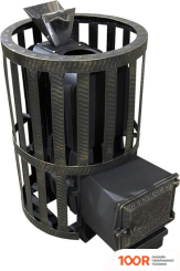 Банная печь Березка ВОЕВОДА 15, СЕТЧАТЫЙ КОЖУХ, ЗАКРЫТАЯ КАМЕНКА (330691)