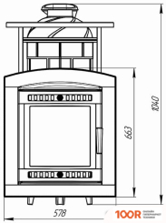 Банная печь Prometall АТМОСФЕРА ПРО (С СЕТКОЙ ДЛЯ КАМНЕЙ ИЗ НЕРЖАВЕЮЩЕЙ СТАЛИ) (330617)