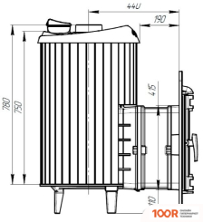 Банная печь Prometall АТМОСФЕРА L (ОКАМЕНЕВШЕЕ ДЕРЕВО) (330598)