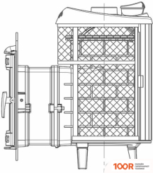 Банная печь Prometall АТМОСФЕРА (С КОМБИНИРОВАННОЙ ОБЛИЦОВКОЙ) (330588)