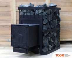 Банная печь ComfortProm СТАЛЬ 8ММ 26М3, ЧУГУННАЯ ДВЕРЬ (330521)