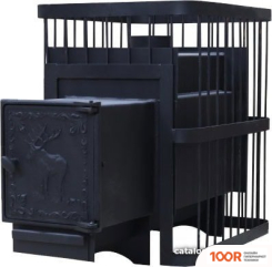 Банная печь ComfortProm СТАЛЬ 8ММ 20М3, ЗАКРЫТАЯ КАМЕНКА, ЧУГУННАЯ ДВЕРЬ (330513)