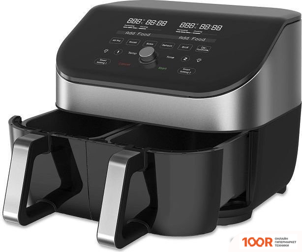 Аэрогриль / фритюрница Instant VORTEX PLUS DUAL (СЕРЕБРИСТЫЙ/ЧЕРНЫЙ) (330394)