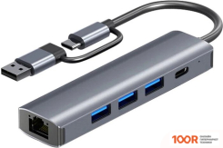 Хаб / Док-станция Lalaunicky USB-A/TYPE-C 5-IN-2 (330062)