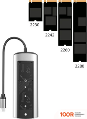 Хаб / Док-станция Lalaunicky FX-2303 TYPE-C 6IN1 (330061)