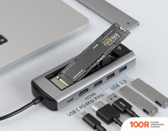 Хаб / Док-станция Lalaunicky FX-2303 TYPE-C 6IN1 (330061)