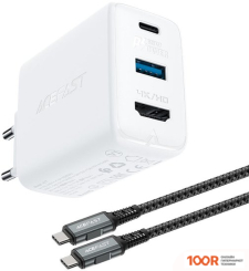 Хаб / Док-станция AceFast A17 GAN PD65W EU (БЕЛЫЙ) (330026)