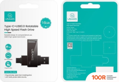 USB Flash Usams TYPE-C + USB3.0 ROTATABLE HIGH SPEED FLASH DRIVE 16GB (330011)