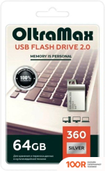 USB Flash OltraMax 360 64GB (СЕРЕБРИСТЫЙ) (329921)