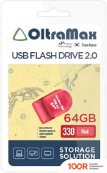 USB Flash OltraMax 330 64GB (КРАСНЫЙ) (329917)