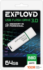 USB Flash Exployd 680 64GB (БЕЛЫЙ) (329768)