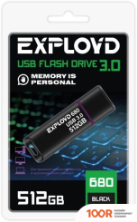 USB Flash Exployd 680 512GB (ЧЕРНЫЙ) (329767)