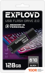 USB Flash Exployd 670 128GB (ЧЕРНЫЙ) (329751)