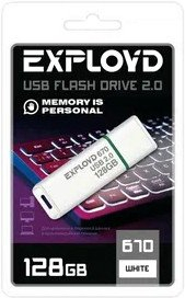 USB Flash Exployd 670 128GB (БЕЛЫЙ) (329750)