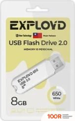 USB Flash Exployd 650 8GB (БЕЛЫЙ) (329747)