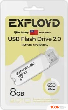 USB Flash Exployd 650 8GB (БЕЛЫЙ) (329747)