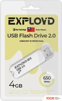 USB Flash Exployd 650 4GB (БЕЛЫЙ) (329742)