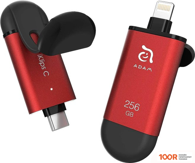 USB Flash Adam Elements IKLIPS C 256GB (КРАСНЫЙ) (329629)