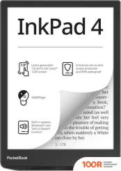 PocketBook 743G INKPAD 4 (ЧЕРНЫЙ/СЕРЕБРИСТЫЙ) (323117)