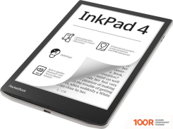 PocketBook 743G INKPAD 4 (ЧЕРНЫЙ/СЕРЕБРИСТЫЙ) (323117)