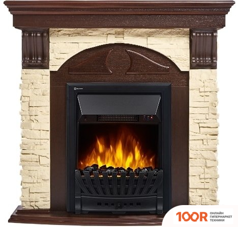 Firelight TORRE CLASSIC U (УГЛОВОЙ, КАМЕНЬ СЛОНОВАЯ КОСТЬ/ШПОН ТЕМНЫЙ ДУ) (322477)