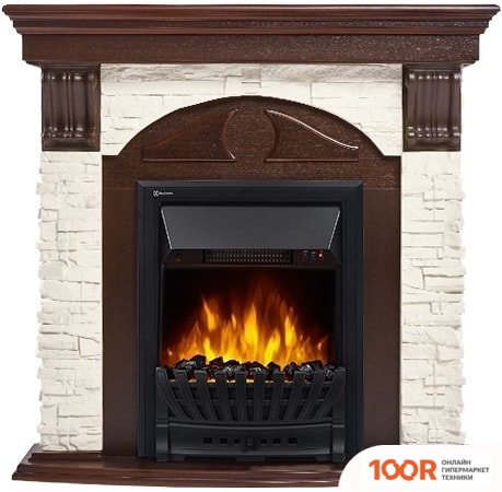 Firelight TORRE CLASSIC (КАМЕНЬ БЕЛЫЙ/ШПОН ТЕМНЫЙ ДУБ) (322472)