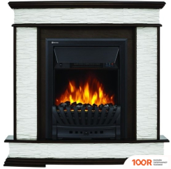 Firelight SCALA CLASSIC (КАМЕНЬ СЛАНЕЦ СКАЛИСТЫЙ БЕЛЫЙ/ШПОН ТЕМНЫЙ ДУБ) (322448)